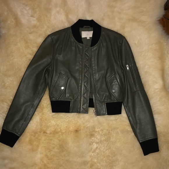 Walter Baker Lambskin Leather Bomber - Picture 1 of 5